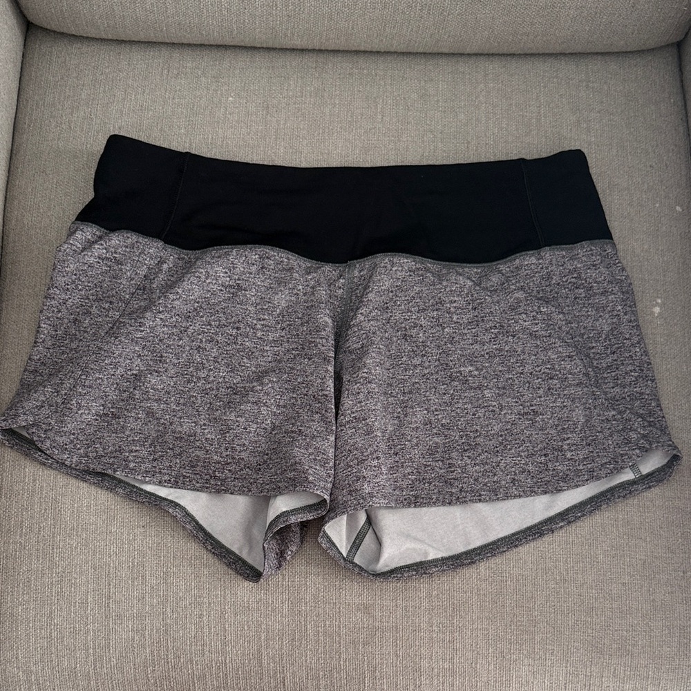 lululemon athletica Gray and Black Athletic Shorts
